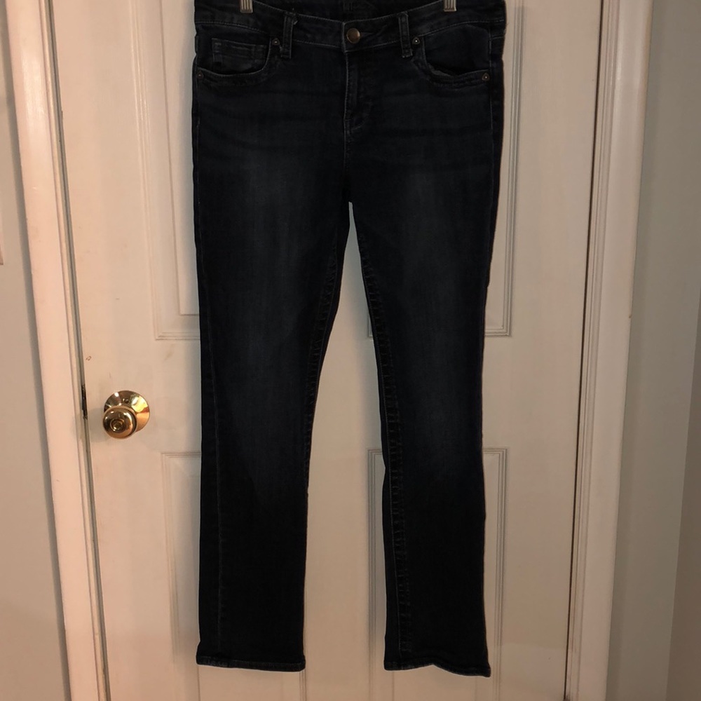 Kut from the Kloth dark blue straight leg jeans